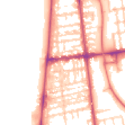 Daytime road noise heatmap for FY4 1AJ