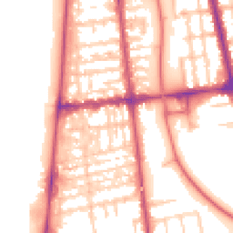 Daytime road noise heatmap for FY4 1DE