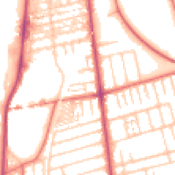 Daytime road noise heatmap for FY4 1EF