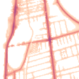 Daytime road noise heatmap for FY4 1EG