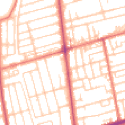 Daytime road noise heatmap for FY4 1TD