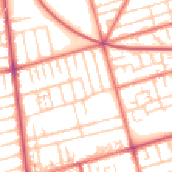 Daytime road noise heatmap for FY4 2ES