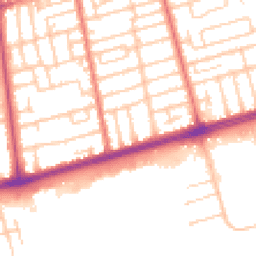 Daytime road noise heatmap for FY4 2QJ