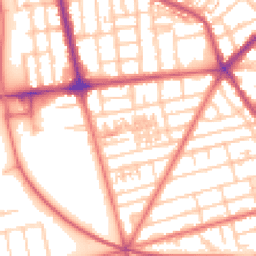 Daytime road noise heatmap for FY4 3BD