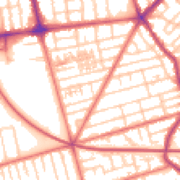 Daytime road noise heatmap for FY4 3BX
