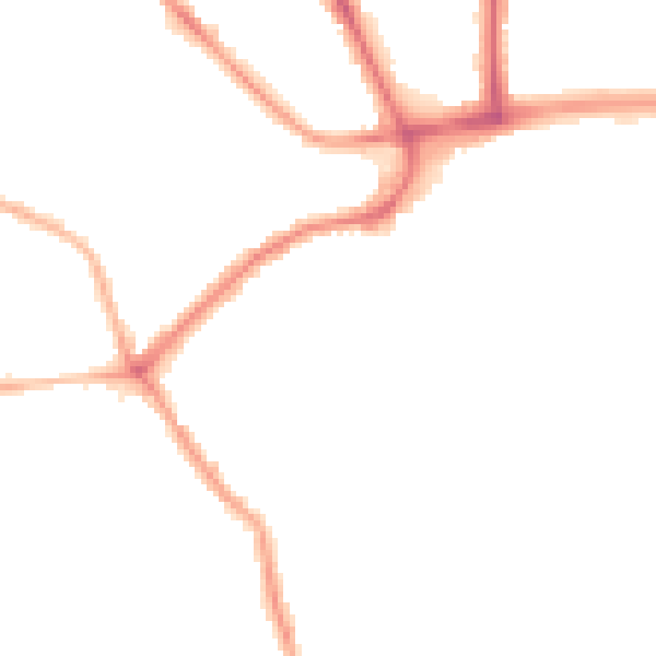 Night-time road noise heatmap for FY4 4DZ