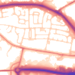 Daytime road noise heatmap for FY4 4UQ