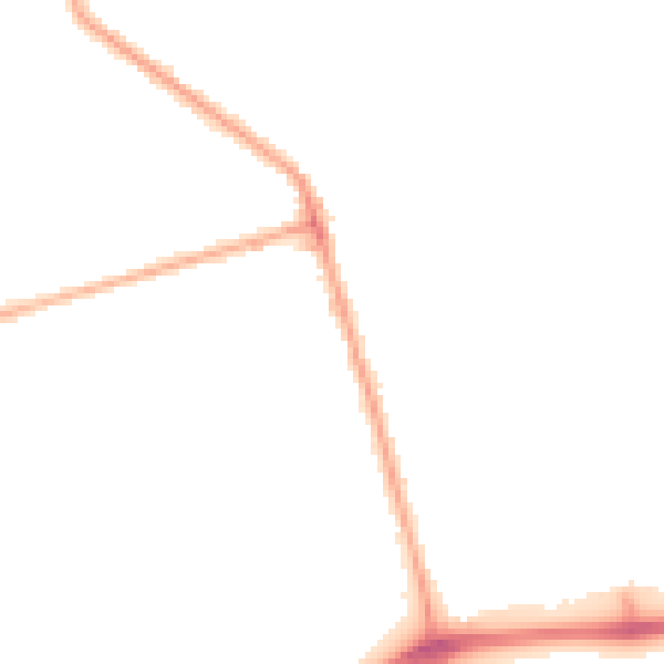 Night-time road noise heatmap for FY4 5AX