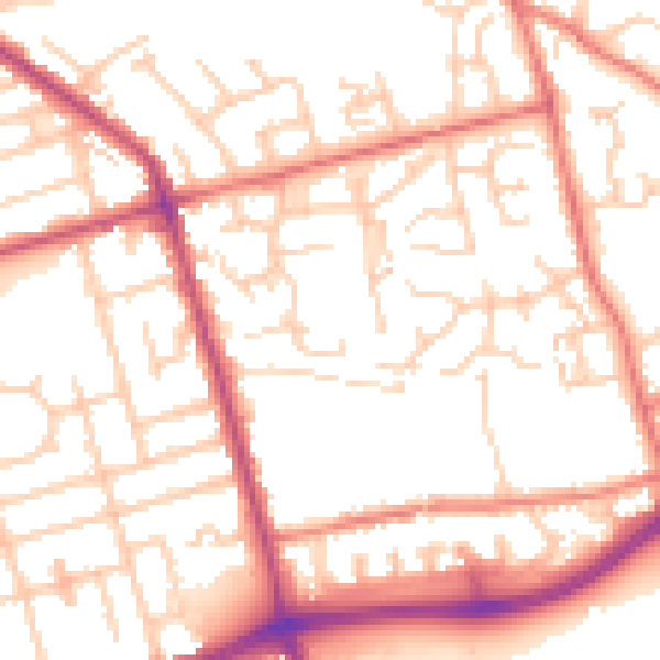 Daytime road noise heatmap for FY4 5PF