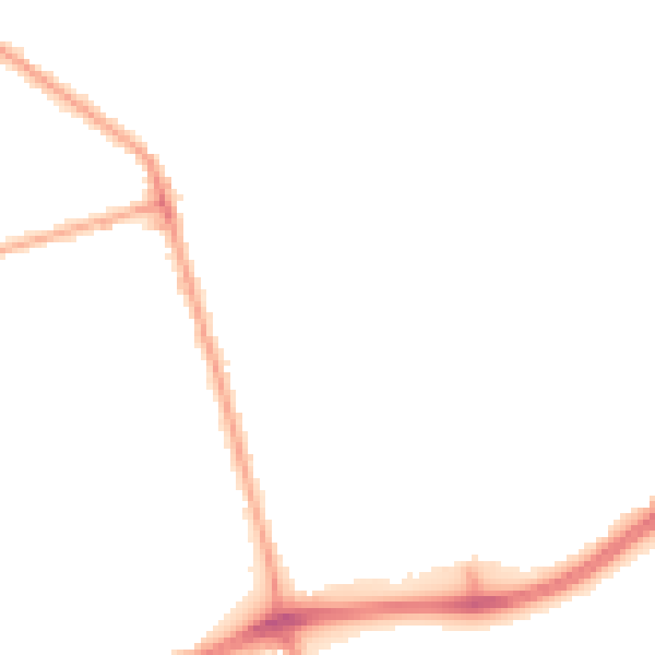 Night-time road noise heatmap for FY4 5PF
