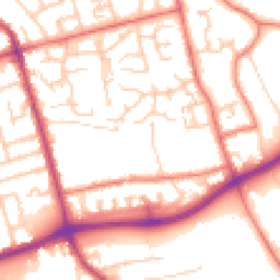 Daytime road noise heatmap for FY4 5QZ