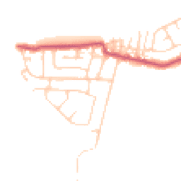 Daytime road noise heatmap for FY6 0BZ