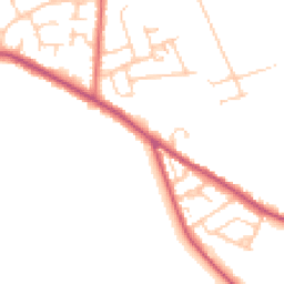 Daytime road noise heatmap for FY6 0JU
