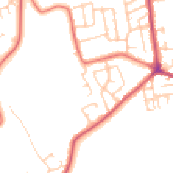 Daytime road noise heatmap for FY6 7NX