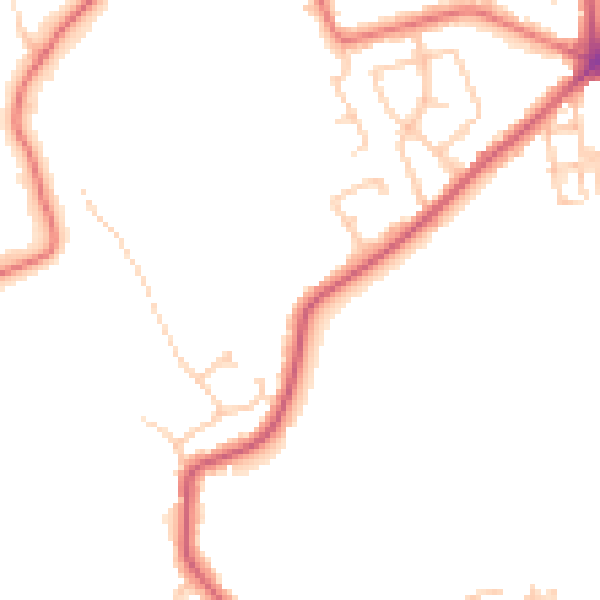 Daytime road noise heatmap for FY6 7QH