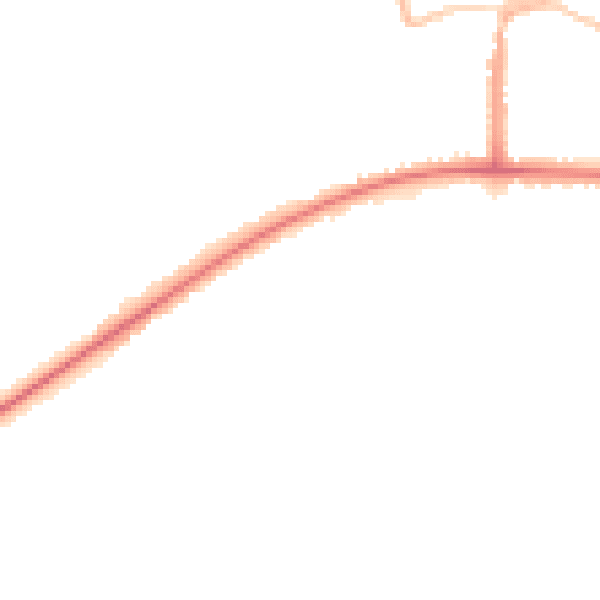 Night-time road noise heatmap for FY6 8AL