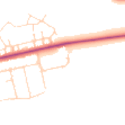 Daytime road noise heatmap for FY6 8JX