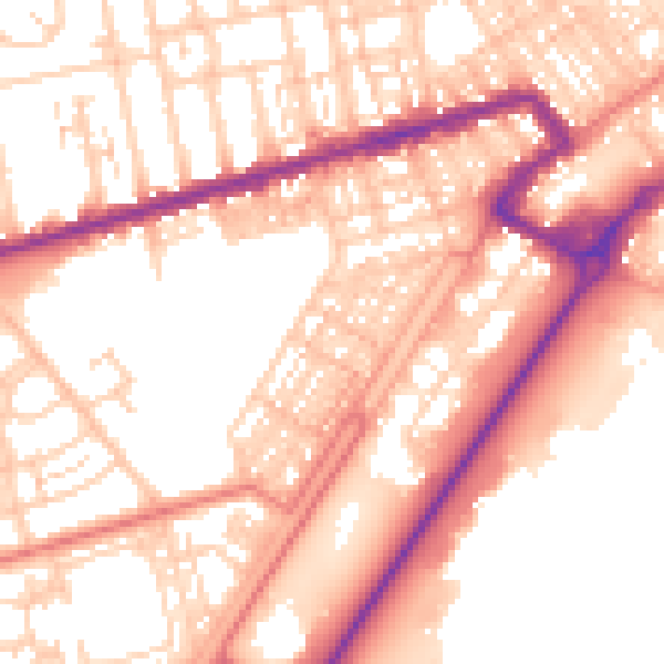 Daytime road noise heatmap for FY7 6TZ