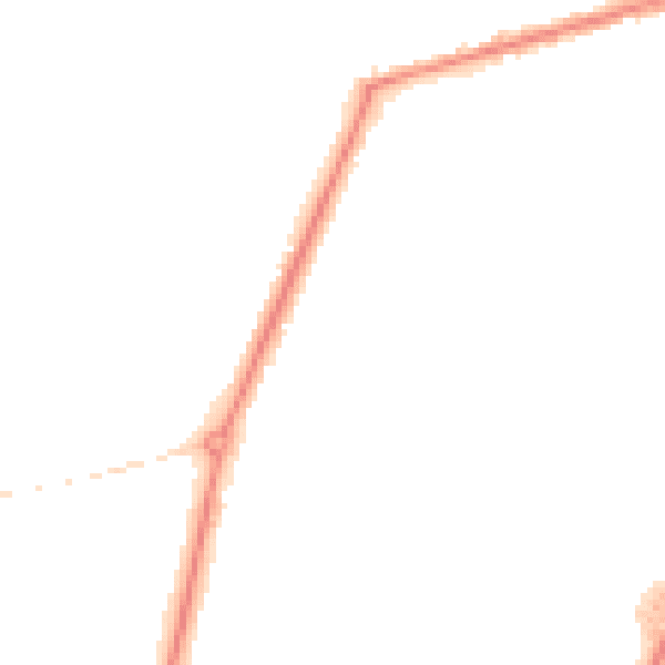 Night-time road noise heatmap for FY7 7EA