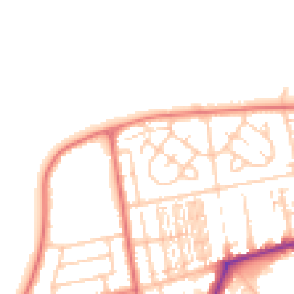 Daytime road noise heatmap for FY7 7JE