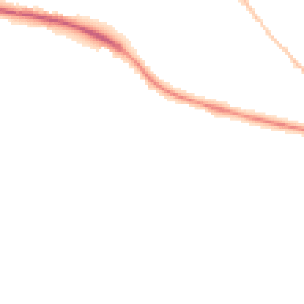 Night-time road noise heatmap for GL10 2AN