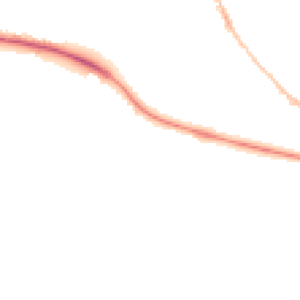 Night-time road noise heatmap for GL10 2AQ