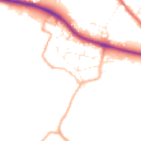 Daytime road noise heatmap for GL10 2AR