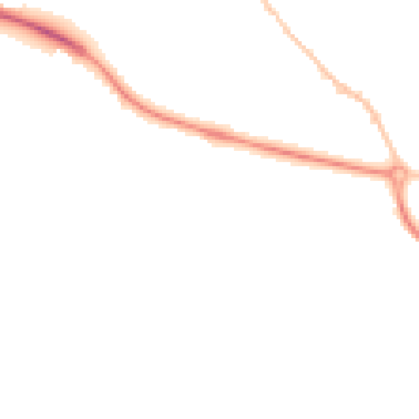 Night-time road noise heatmap for GL10 2AT