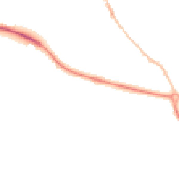 Night-time road noise heatmap for GL10 2BH