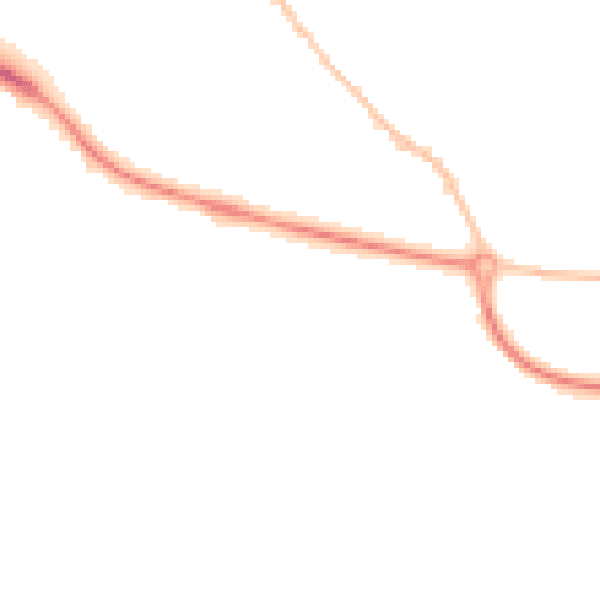 Night-time road noise heatmap for GL10 2BJ