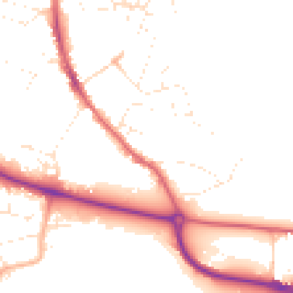 Daytime road noise heatmap for GL10 2JR