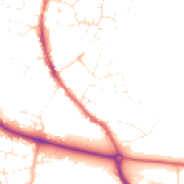 Daytime road noise heatmap for GL10 2LF
