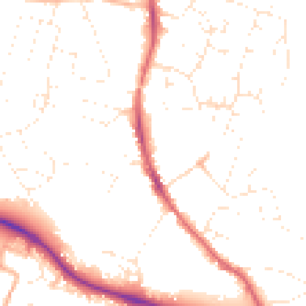 Daytime road noise heatmap for GL10 2NG