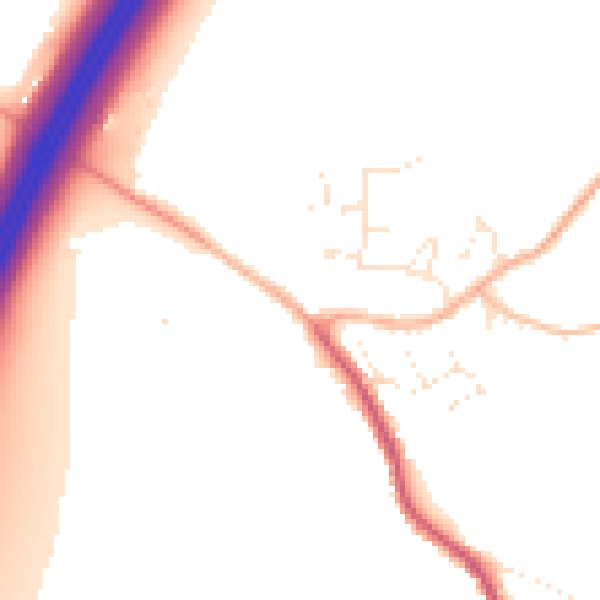 Daytime road noise heatmap for GL10 3AA