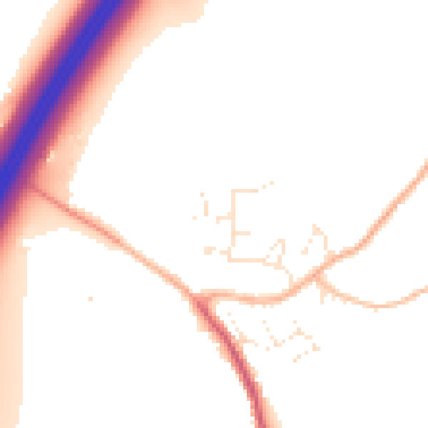 Daytime road noise heatmap for GL10 3BN