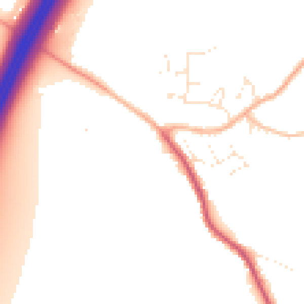 Daytime road noise heatmap for GL10 3GD