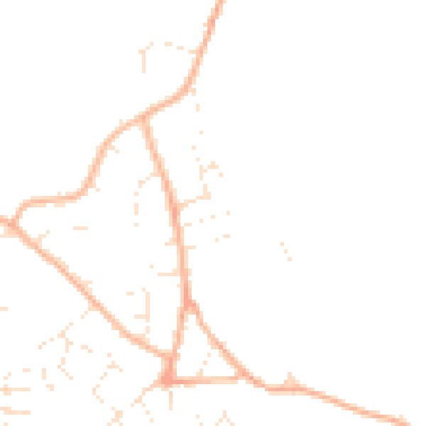Daytime road noise heatmap for GL10 3HS