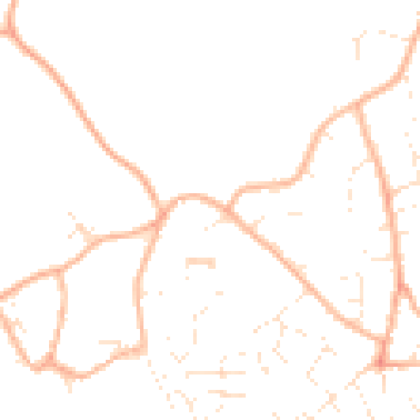 Daytime road noise heatmap for GL10 3LU