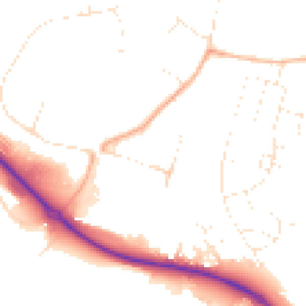 Daytime road noise heatmap for GL10 3RQ