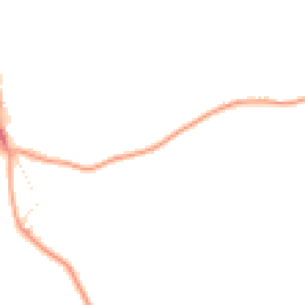 Daytime road noise heatmap for GL10 3TE