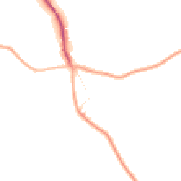 Daytime road noise heatmap for GL10 3TN