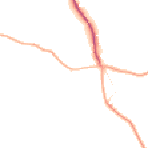 Daytime road noise heatmap for GL10 3TQ
