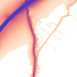 Daytime road noise heatmap for GL11 5DE