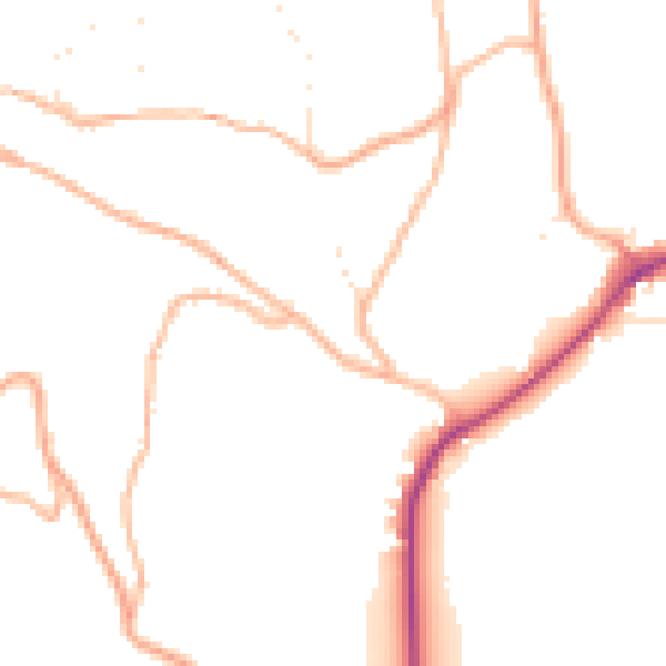 Daytime road noise heatmap for GL15 4DD