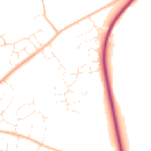 Daytime road noise heatmap for GL15 5FS