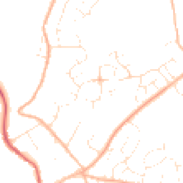 Daytime road noise heatmap for GL15 5NG