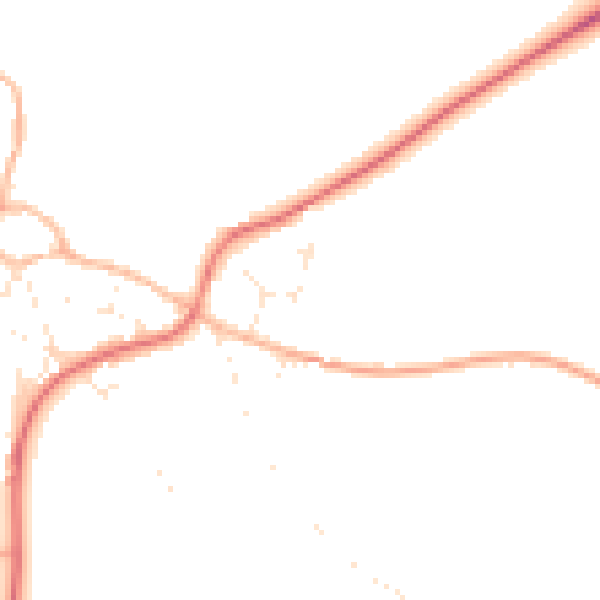 Daytime road noise heatmap for GL15 6BL