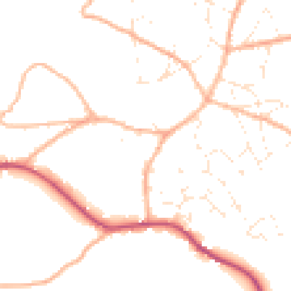 Daytime road noise heatmap for GL15 6JE