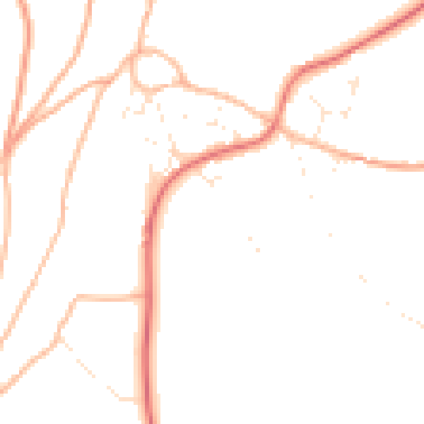 Daytime road noise heatmap for GL15 6TR