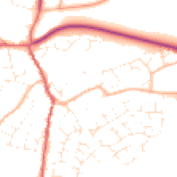 Daytime road noise heatmap for GL18 1AB